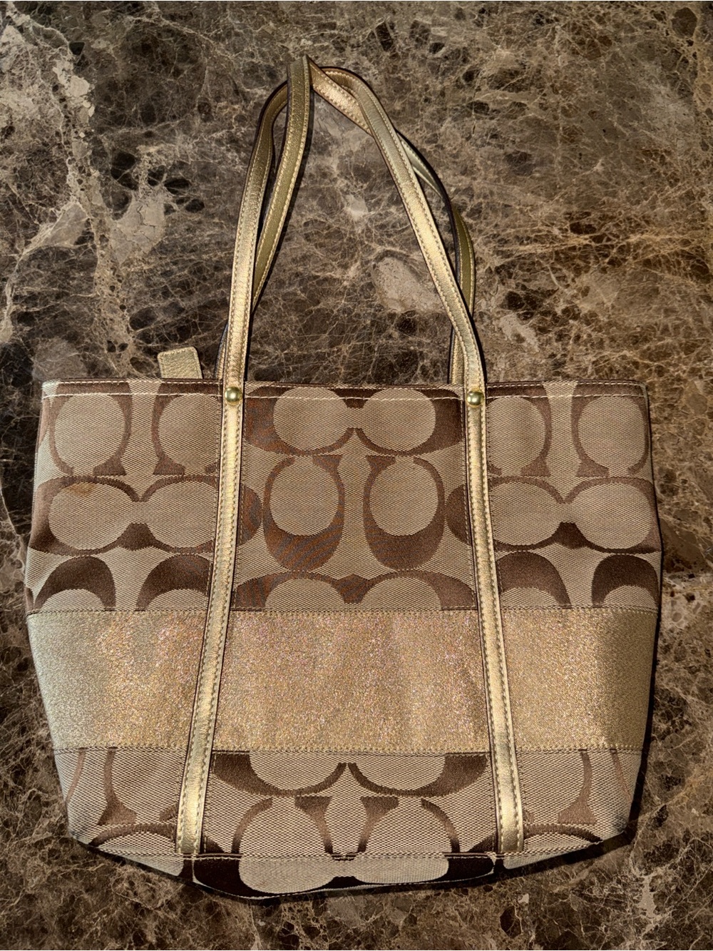 COACH Metallic Signature Logo
Sateen Tote 11098 - Picture 4 of 12